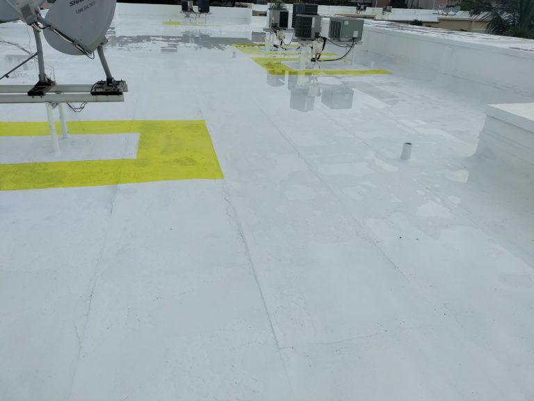 Silcone SPF Roofing Installation